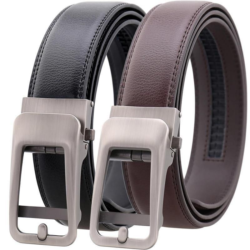 Ceinture En Cuir À Boucle Automatique En Cuir De Vachette Pour Hommes De 125 cm