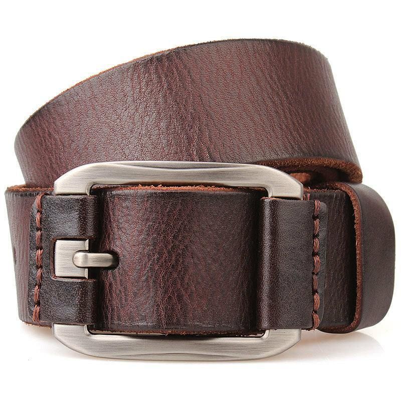 Ceinture En Cuir Véritable Pour Hommes Ceinture Décontractée Ceinture Rétro Avec Épingle