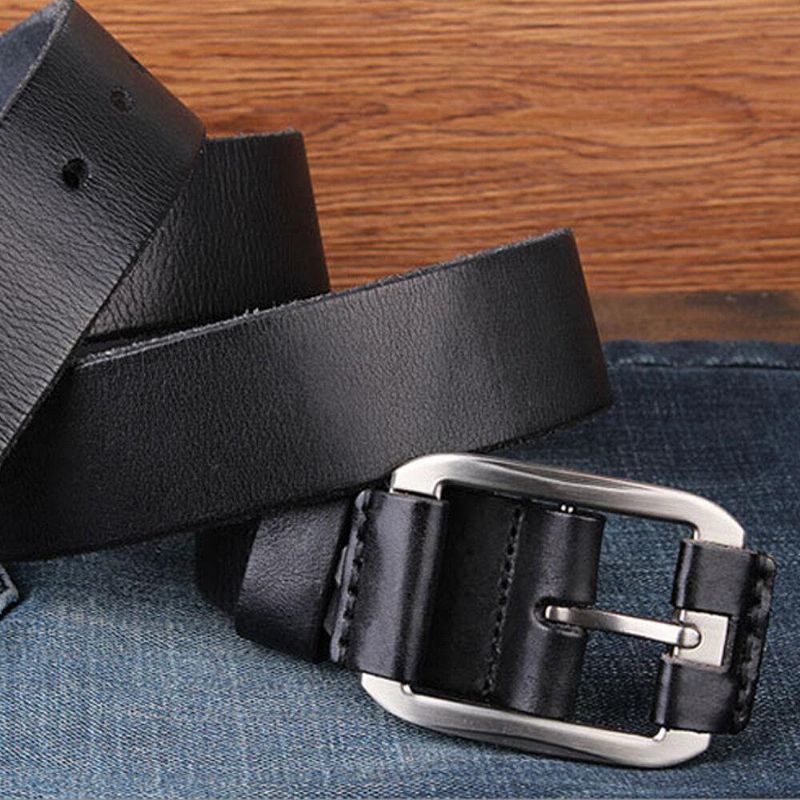 Ceinture En Cuir Véritable Pour Hommes Ceinture Décontractée Ceinture Rétro Avec Épingle