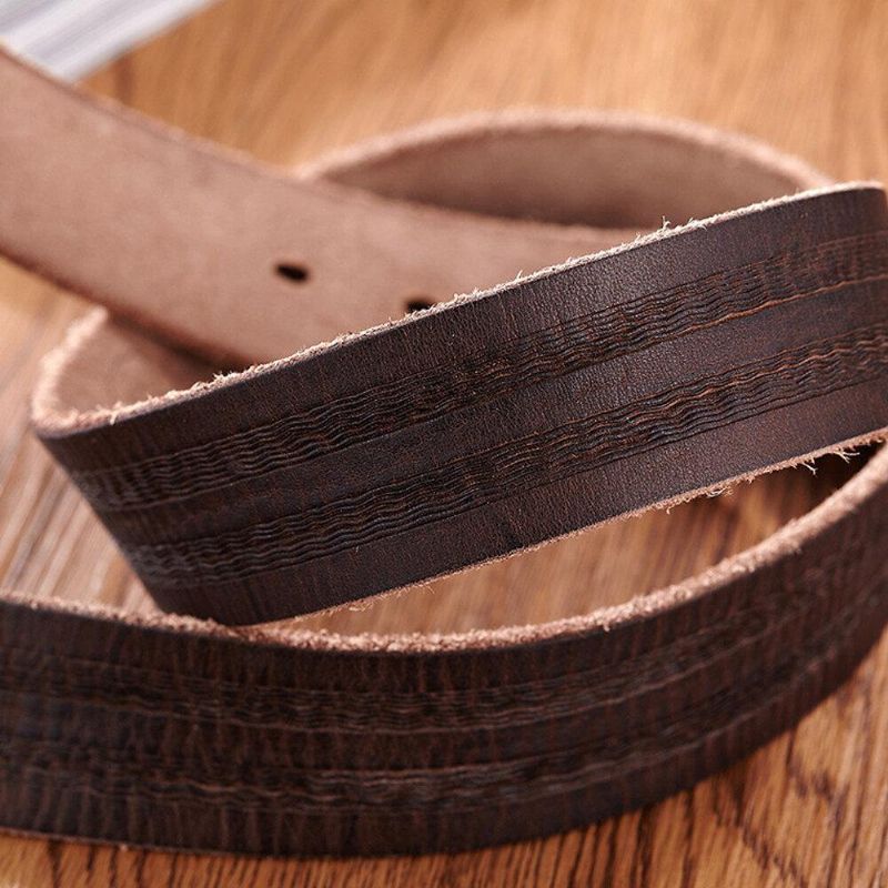 Ceinture En Cuir Véritable Pour Hommes Ceinture Décontractée Ceinture Rétro À Épingle Lisse