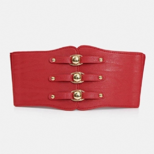 Ceinture Élastique Noire À Taille Super Large Pour Femme