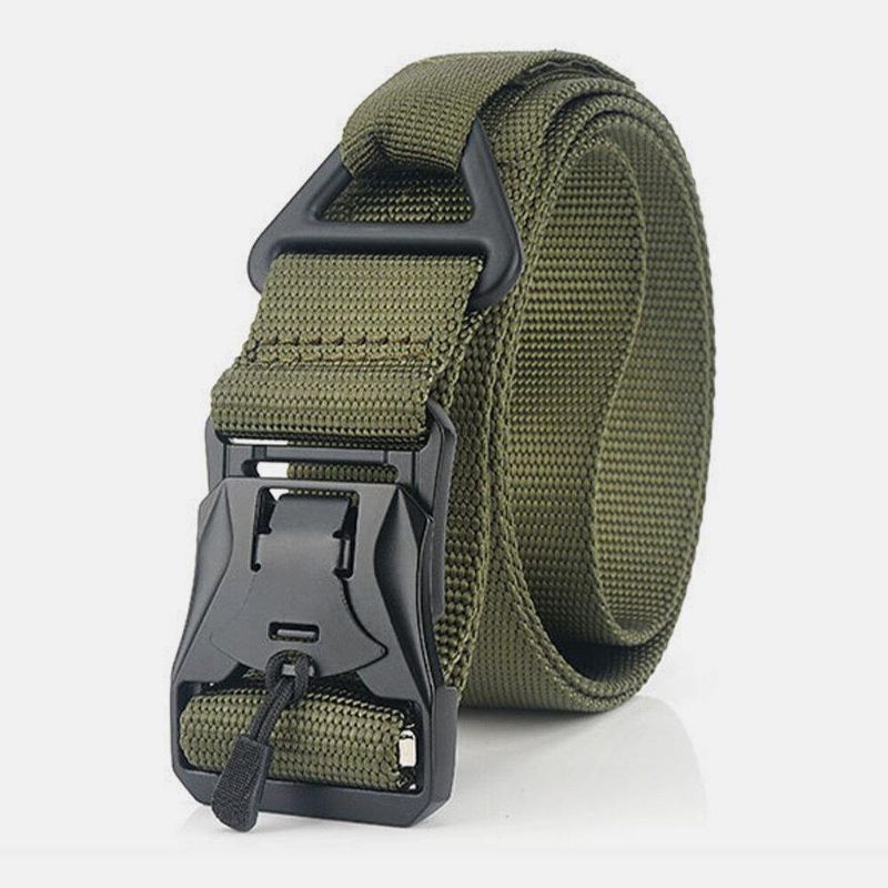 Hommes Nylon Tressé 125 cm Aimant Boucle À Dégagement Rapide Multifonctionnel En Plein Air Formation Militaire Tactique Ceintures