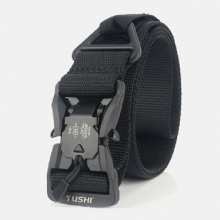 Hommes Nylon Tressé 125cm Aimant Quick Release Insert-buckle Ceintures Tactiques Multifonctionnelles D'entraînement En Plein Air