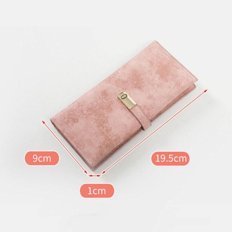 Femmes 5.5 Pouces Téléphone 5 Fentes Pour Cartes Givré Bifold Long Wallet Purse