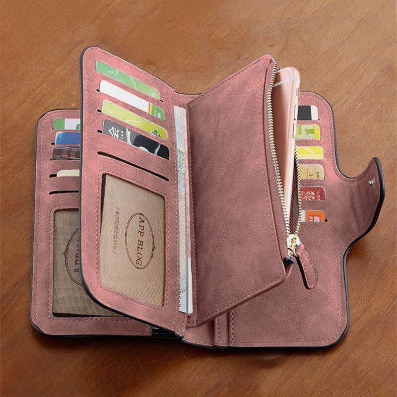 Femmes Butterfly Wallet Purse 14 Card Slot Phone Bag