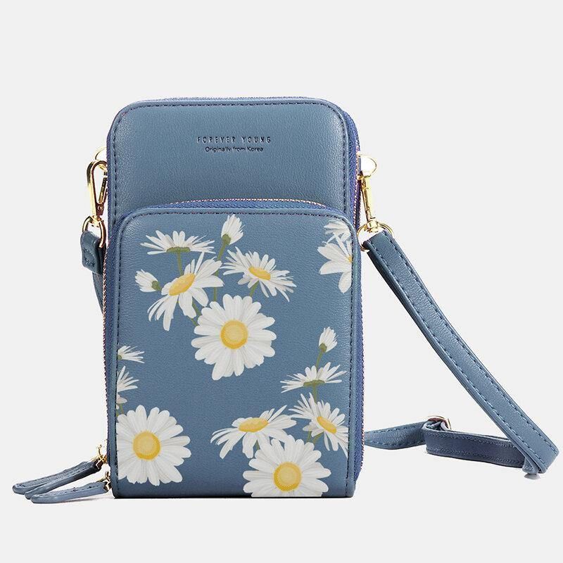 Femmes Daisy Pochette Sac Carte Sac Téléphone Sac Bandoulière Sac