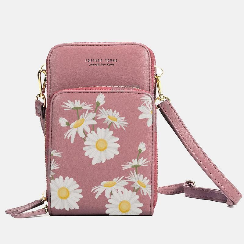 Femmes Daisy Pochette Sac Carte Sac Téléphone Sac Bandoulière Sac