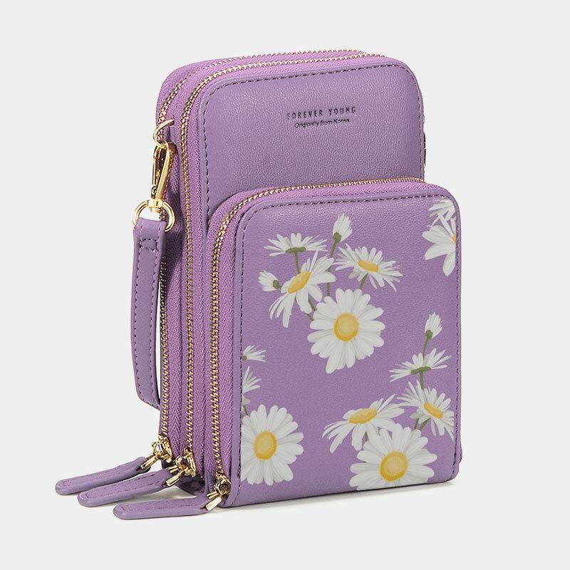 Femmes Daisy Pochette Sac Carte Sac Téléphone Sac Bandoulière Sac