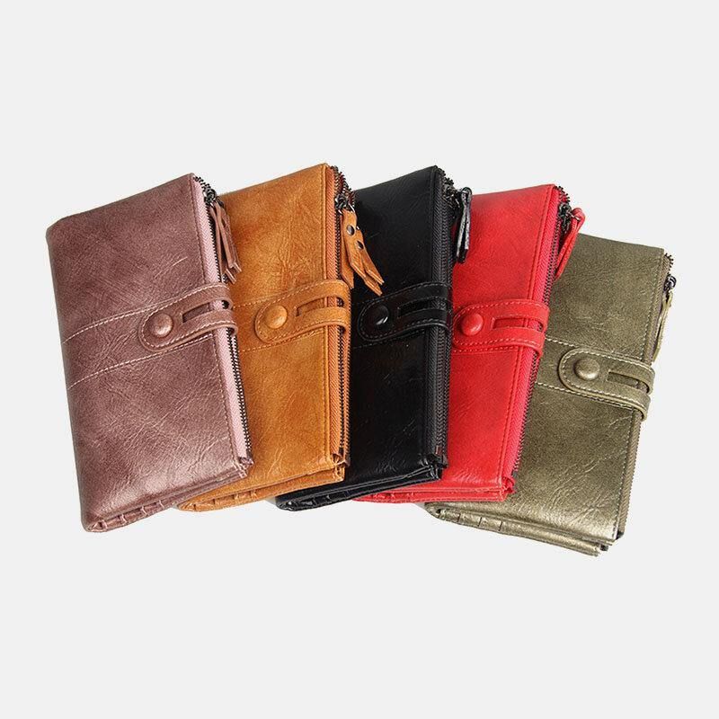 Femmes Multi-slots 12 Fentes Pour Cartes Zipper Bifold 6.3inch Phone Long Wallet