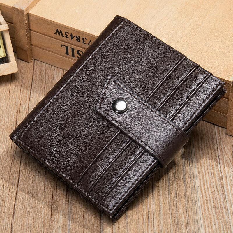 Hommes En Cuir Véritable Rfid Bloquant Antivol Multi-emplacements Porte-cartes Porte-cartes Portefeuille