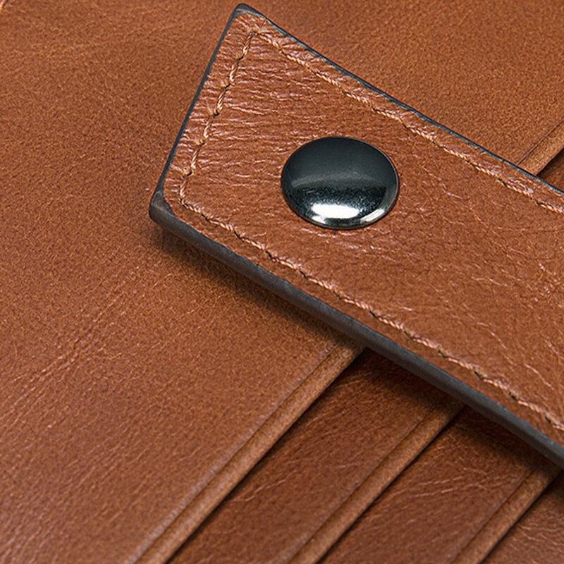 Hommes En Cuir Véritable Rfid Bloquant Antivol Multi-emplacements Porte-cartes Porte-cartes Portefeuille