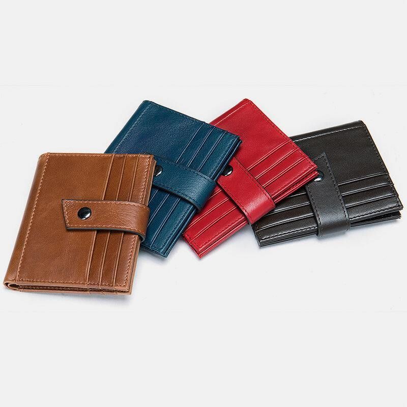 Hommes En Cuir Véritable Rfid Bloquant Antivol Multi-emplacements Porte-cartes Porte-cartes Portefeuille