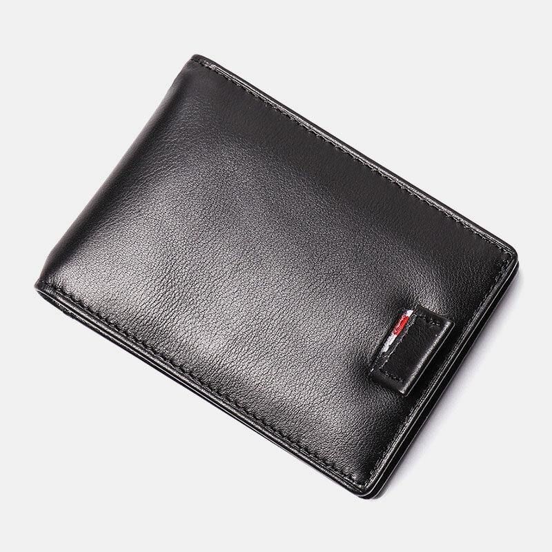 Hommes En Cuir Véritable Vintage Affaires Peau De Vache Rfid Multi-carte Fente Pince À Billets Porte-carte Portefeuille