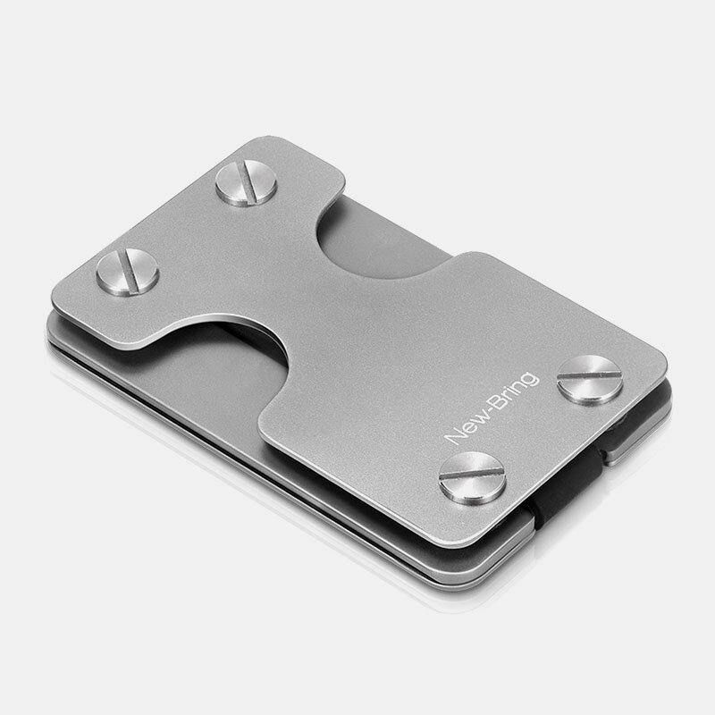 Hommes Une Pièce Edc Rfid Aluminium Multifonction Outil Porte-clés Porte-cartes Portefeuille Pince À Billets