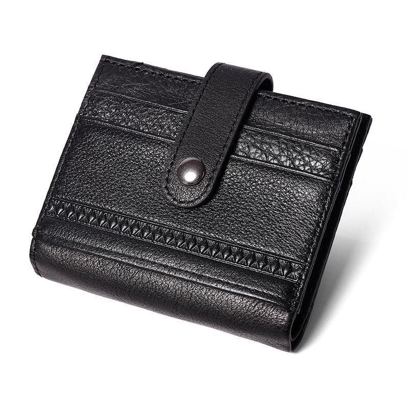 Portefeuille Porte-cartes En Cuir Multi-emplacements Rétro En Cuir Véritable Pour Hommes