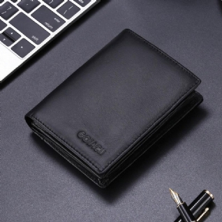 Portefeuille Porte-cartes En Cuir De Vachette D'affaires Rétro Rfid Antivol En Cuir Véritable Pour Hommes