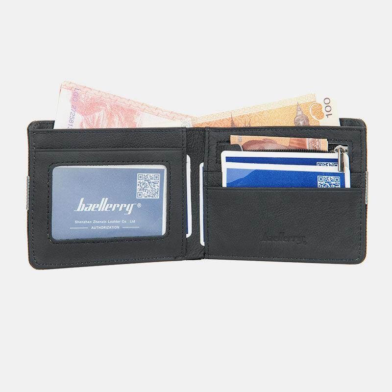 Portefeuille Porte-cartes Mince Et Léger En Cuir Véritable Pour Hommes