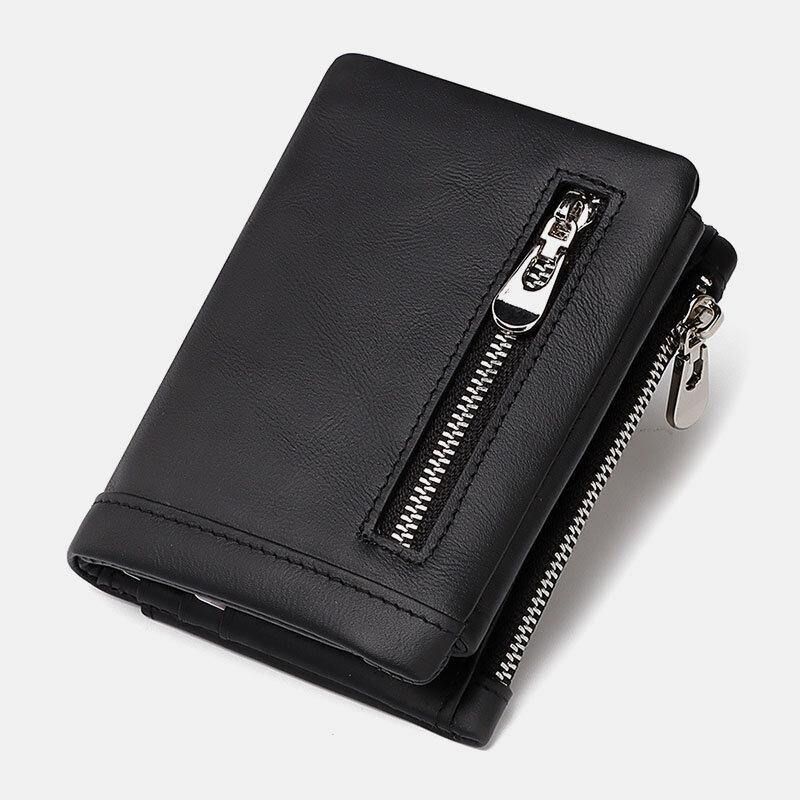 Portefeuille Porte-cartes Multi-emplacements Rfid En Cuir Véritable Pour Hommes