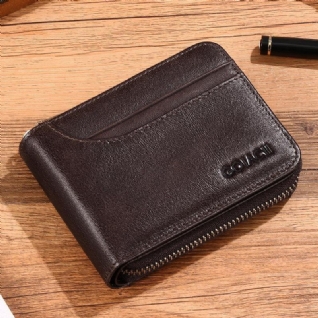 Portefeuille Porte-cartes Multifonction En Cuir De Vachette Rétro Pour Hommes D'affaires En Cuir Véritable