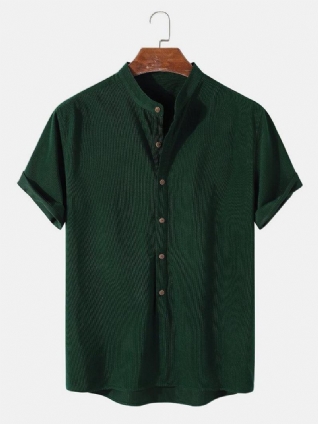 Chemise Henley À Manches Courtes Et Col Rond Pour Hommes