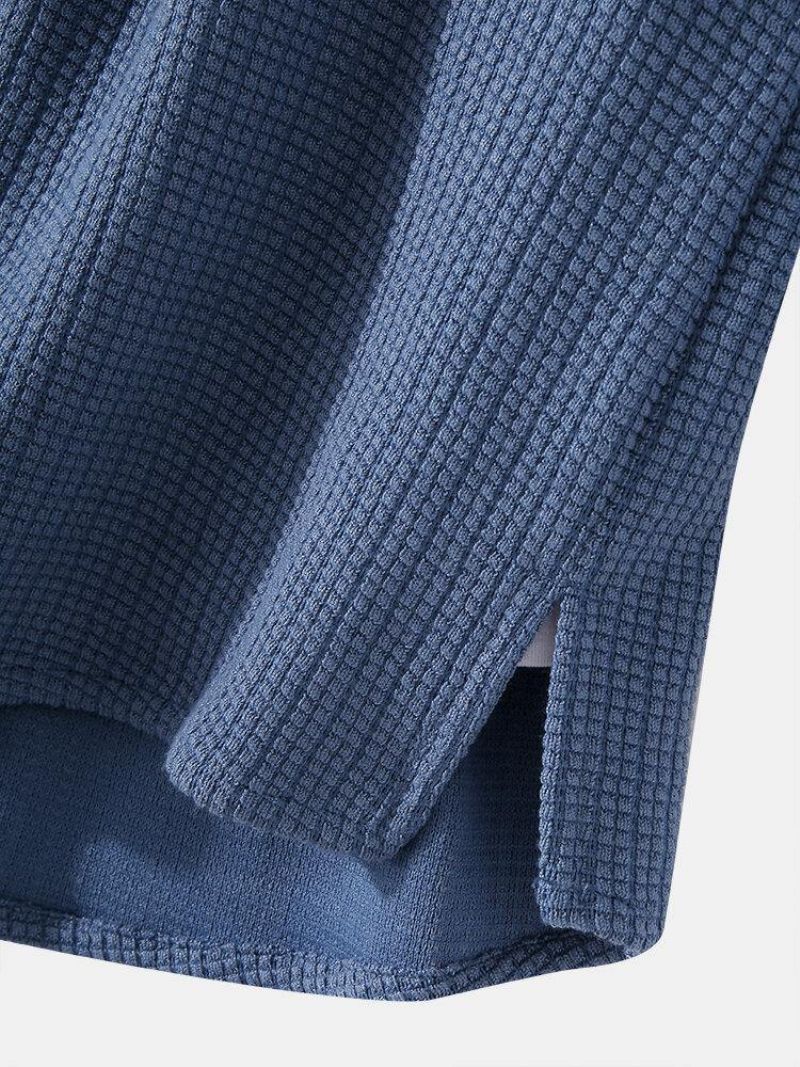 Chemises Henley À Manches Longues En Jacquard À Tricoter Pour Hommes