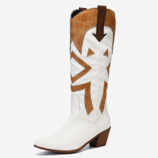 Bottes De Cowboy Longues À Bout Pointu Pour Femmes De Grande Taille