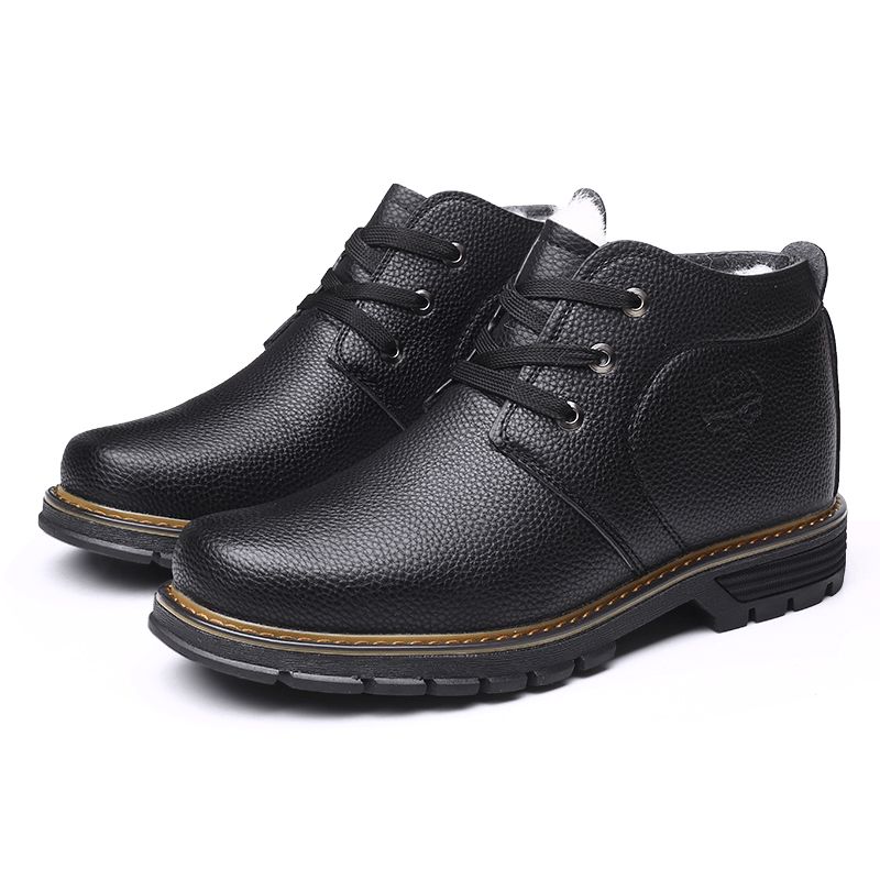 Bottines D'hiver Décontractées En Cuir Microfibre Confortables Pour Hommes