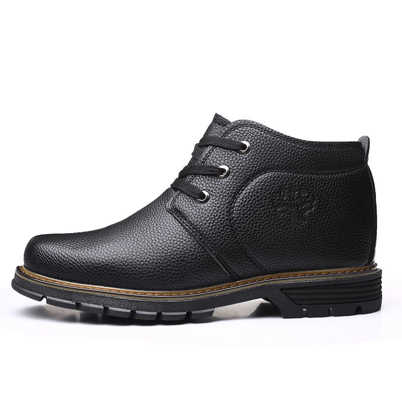 Bottines D'hiver Décontractées En Cuir Microfibre Confortables Pour Hommes