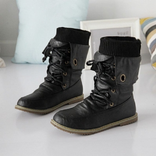 Bottines De Moto En Cuir Souple