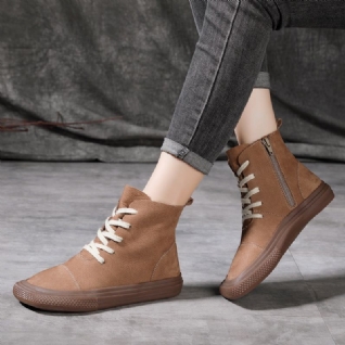 Nouvelles Chaussures Décontractées En Cuir De Vachette De Première Couche Pour Femmes Avec Bout Carré