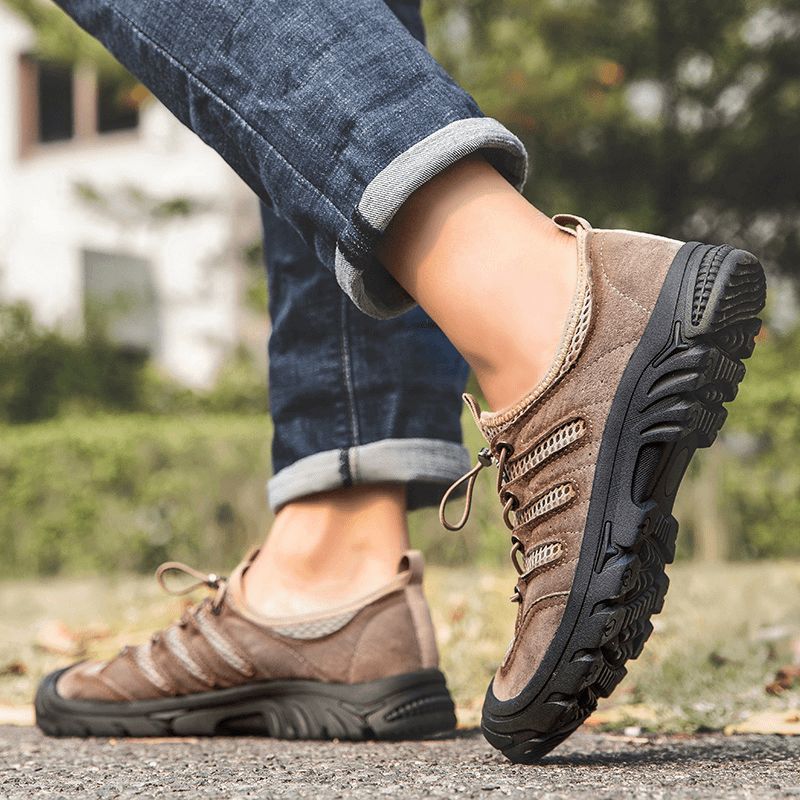 Chaussures De Plein Air Décontractées Pour Hommes En Microfibre Respirantes Et Antidérapantes