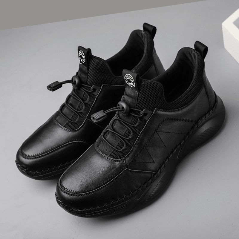 Chaussures De Sport Décontractées Légères En Cuir De Vachette Confortables Pour Hommes