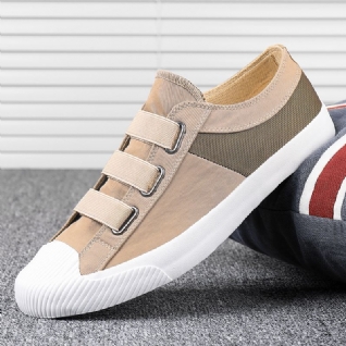 Hommes Colorblock Comfy Respirant Elastic Band À Enfiler Casual Daily Canvas Sneakers