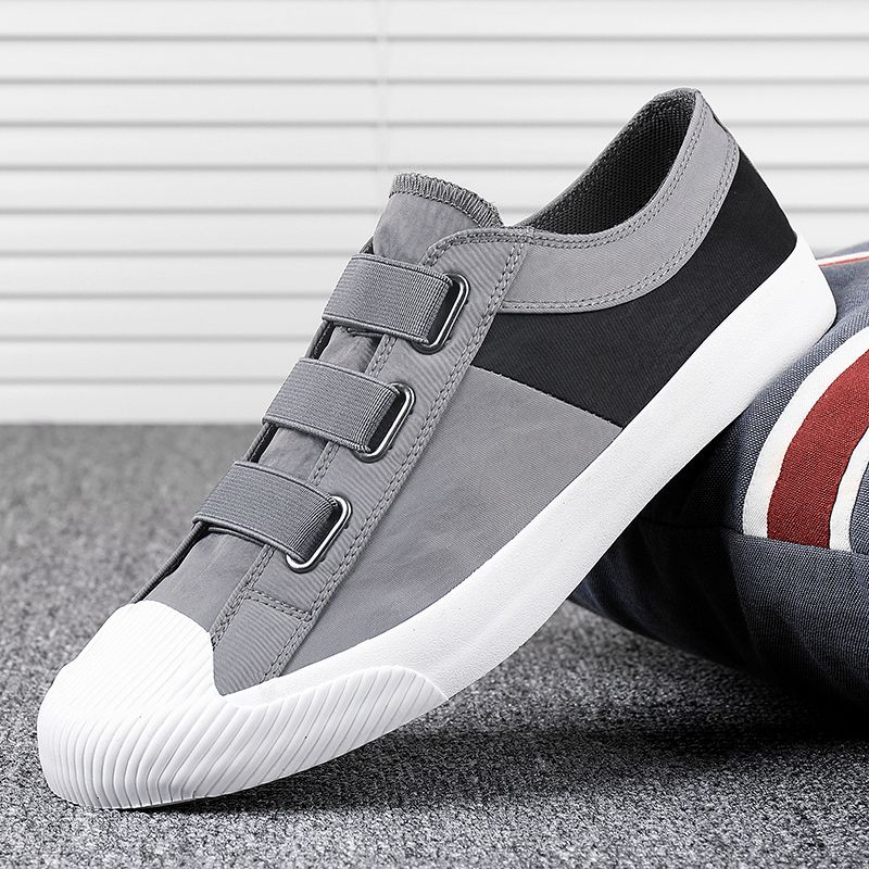 Hommes Colorblock Comfy Respirant Elastic Band À Enfiler Casual Daily Canvas Sneakers