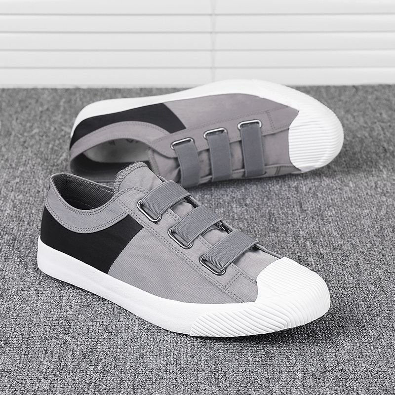 Hommes Colorblock Comfy Respirant Elastic Band À Enfiler Casual Daily Canvas Sneakers