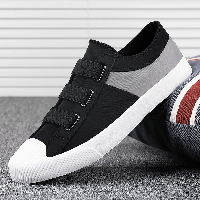 Hommes Colorblock Comfy Respirant Elastic Band À Enfiler Casual Daily Canvas Sneakers