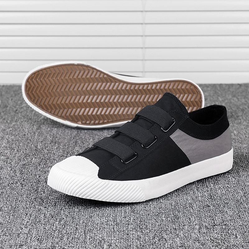 Hommes Colorblock Comfy Respirant Elastic Band À Enfiler Casual Daily Canvas Sneakers