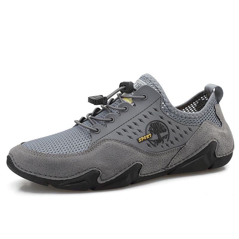 Hommes Mesh Respirant Bande Élastique Antidérapant Confortable Sports Casual Chaussures