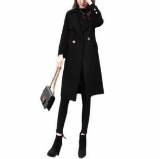 Manteau Femme Mi-long En Laine Style Hepburn