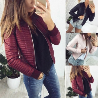 Veste De Couleur Unie Cardigan Zippé