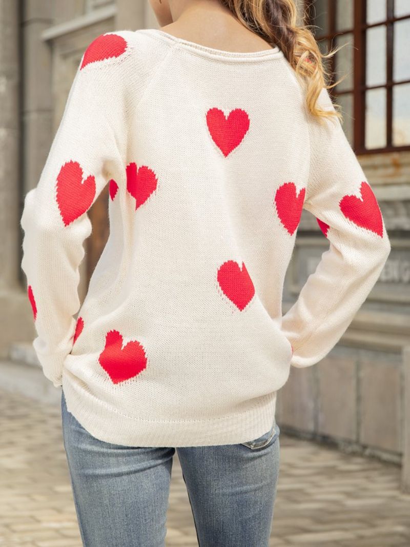 Love Pull En Maille À Col En V Et Manches Longues