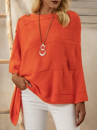 Pull Cape Décontracté Orange Tc