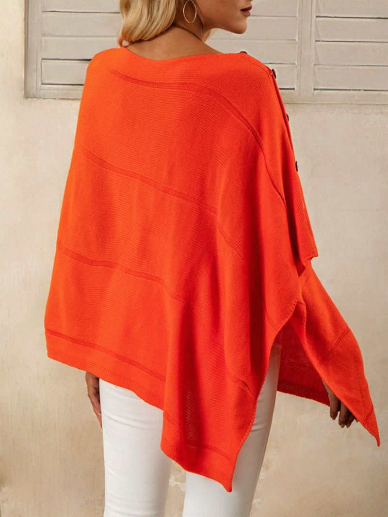 Pull Cape Décontracté Orange Tc