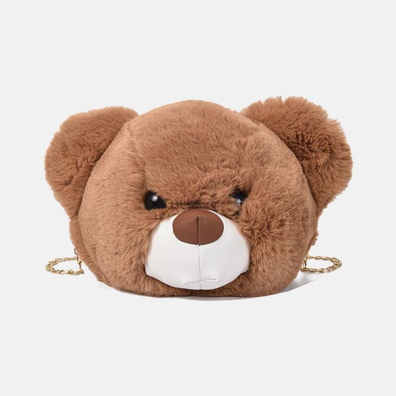 Femmes Mignon Ours En Peluche Chaînes Sac À Bandoulière Sac À Bandoulière