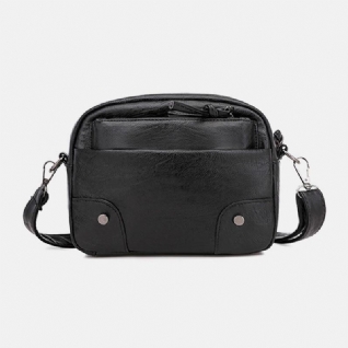 Femmes Pu Cuir Multi-poches Rétro Mode 6.3 Pouces Téléphone Sac Doux Sacs À Bandoulière Sac À Bandoulière