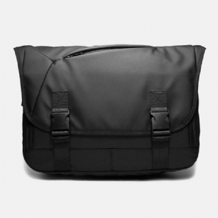 Hommes Pvc Étanche Grande Capacité Sac À Bandoulière Multifonction 15.6 Pouces Porte-documents Pour Ordinateur Portable Messenger Sac À Bandoulière