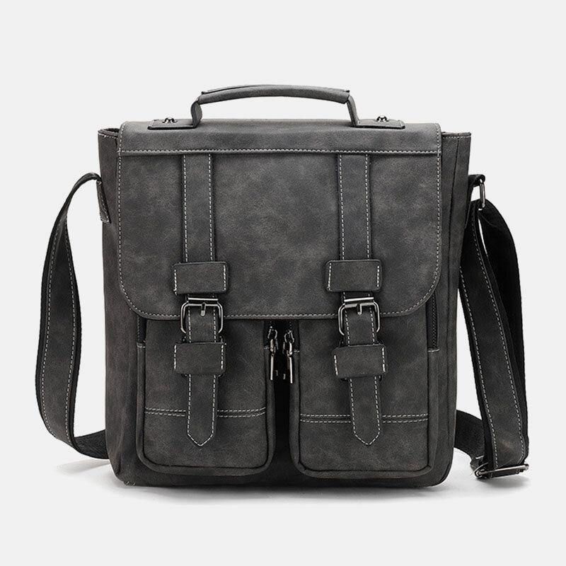 Sac À Bandoulière Multifonction Rétro Multi-poches En Simili Cuir Pour Homme Sac À Bandoulière Sac De Voyage