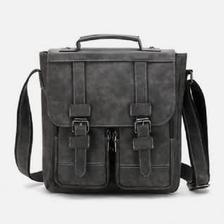 Sac À Bandoulière Multifonction Rétro Multi-poches En Simili Cuir Pour Homme Sac À Bandoulière Sac De Voyage