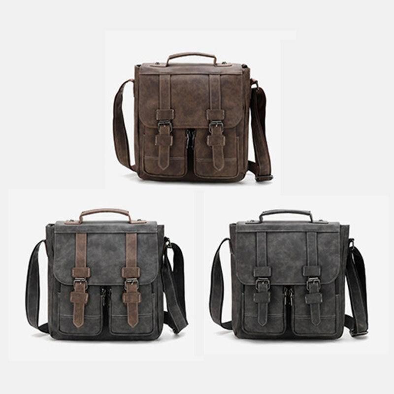 Sac À Bandoulière Multifonction Rétro Multi-poches En Simili Cuir Pour Homme Sac À Bandoulière Sac De Voyage