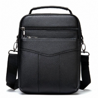 Sac À Main Vertical Rétro En Cuir Véritable Pour Homme